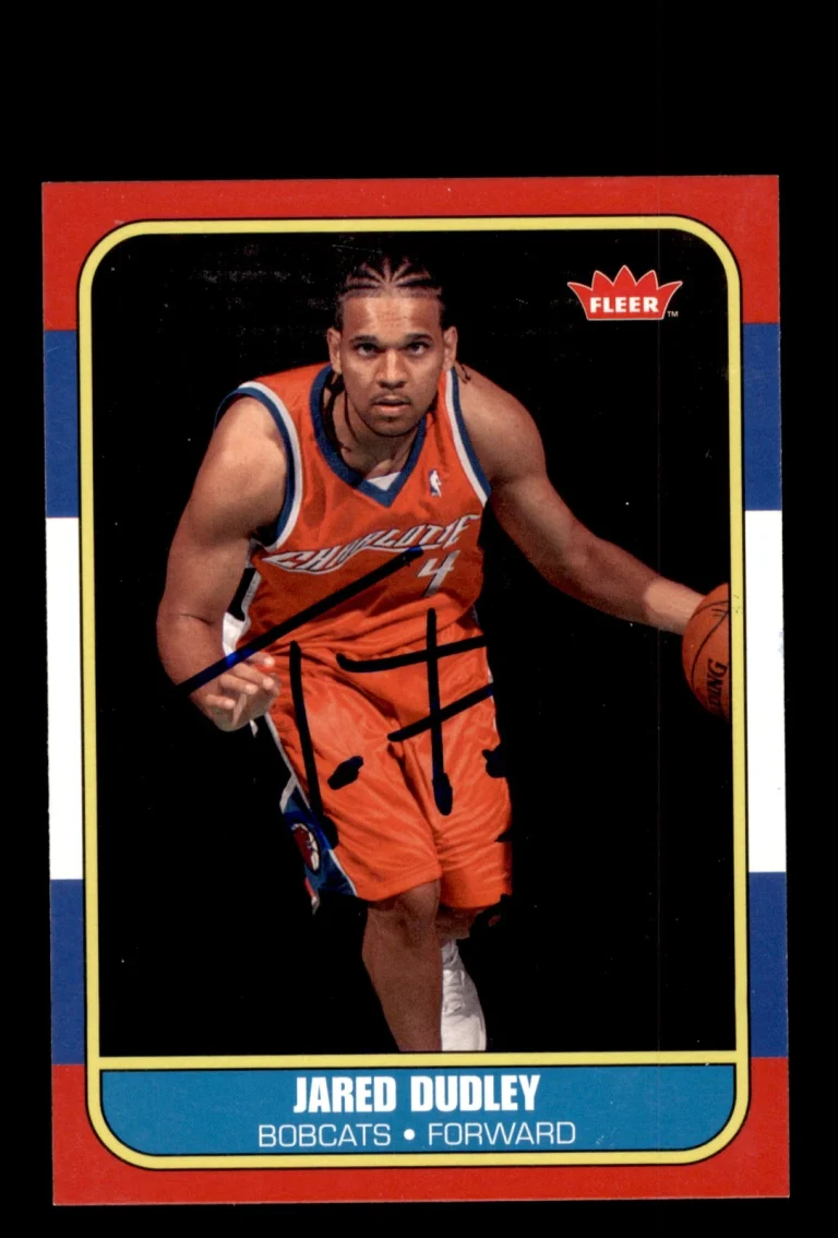 Signed Basketball Card Auto Jared Dudley 2007-08 Fleer #86R-142 Bobcats