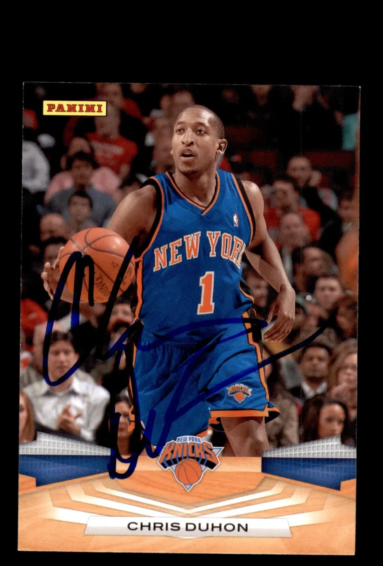 Signed Basketball Card Auto Chris Duhon 2009-10 Panini #24 New York Knicks