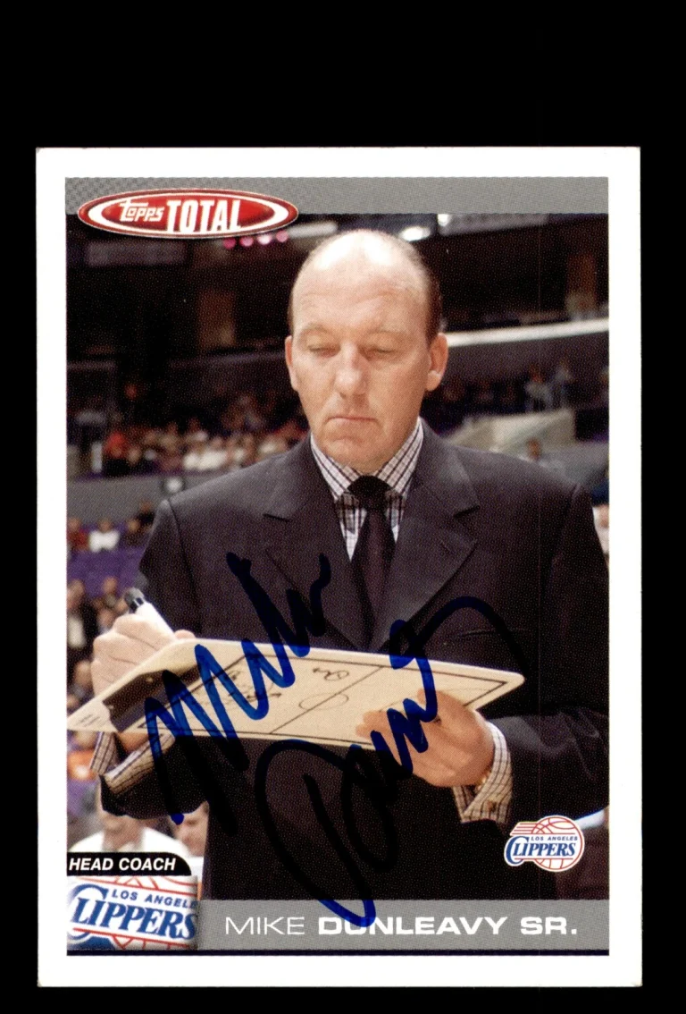 Signed Basketball Card Auto Mike Dunleavy Sr. 2004-05 Topps Total #383 Clippers