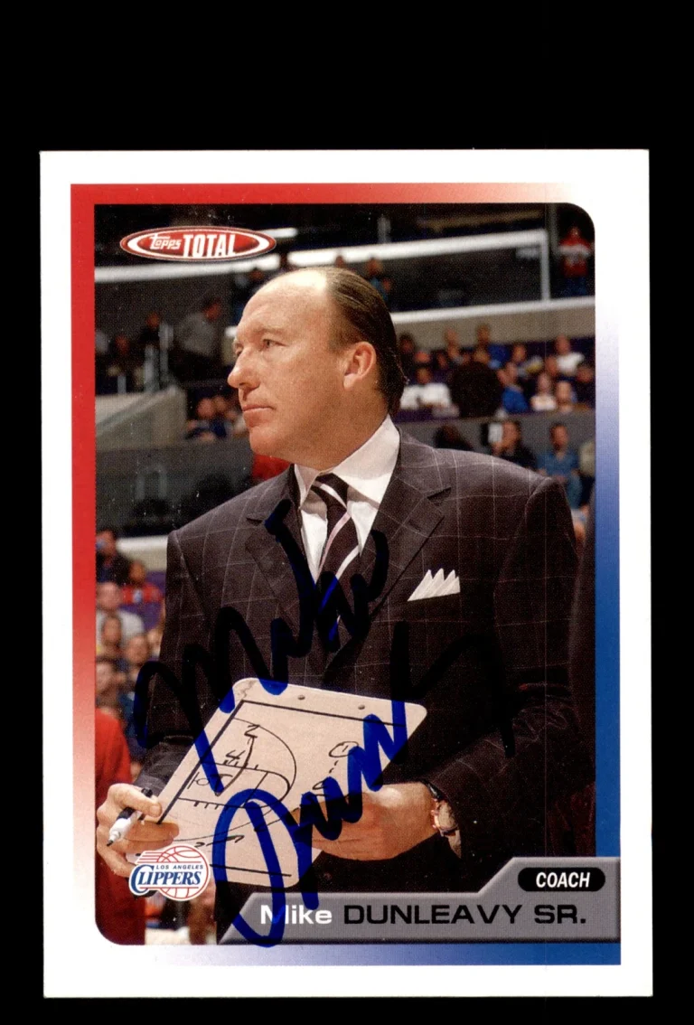 Signed Basketball Card Auto Mike Dunleavy Sr. 2005-06 Topps Total #383 Clippers