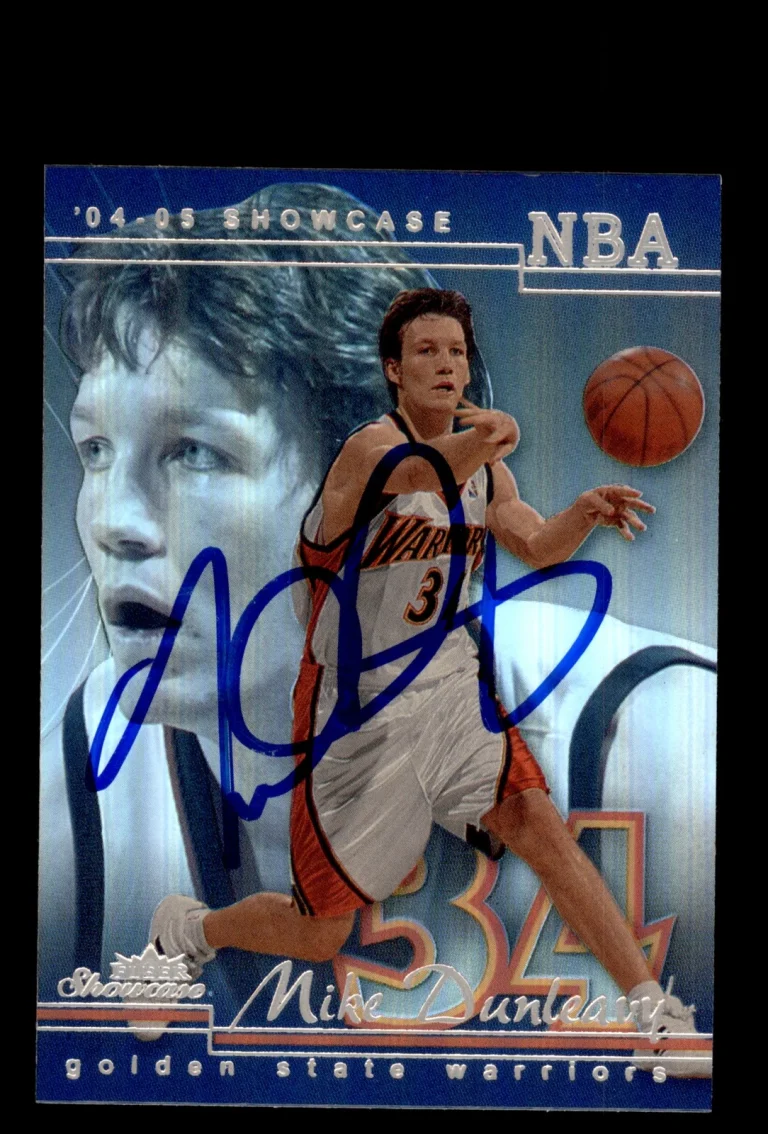 Signed Basketball Card Auto Mike Dunleavy 2004-05 Fleer Showcase #41 Warriors