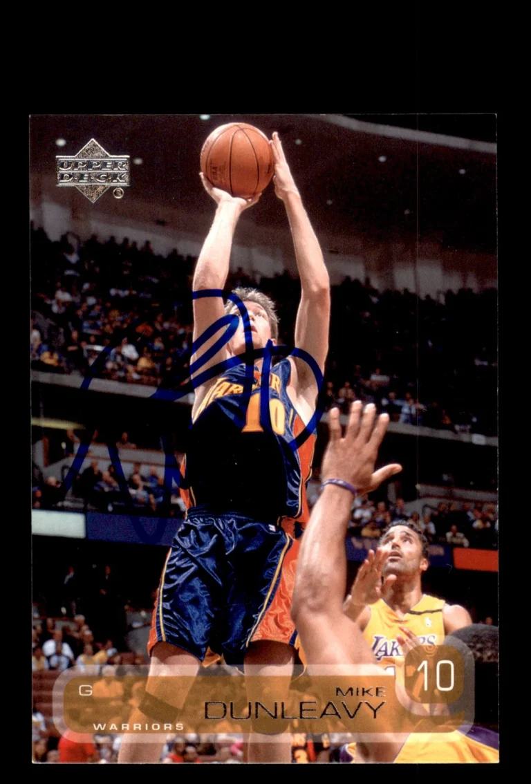 Signed Basketball Card Auto Mike Dunleavy 2002-03 Upper Deck #258 Warriors