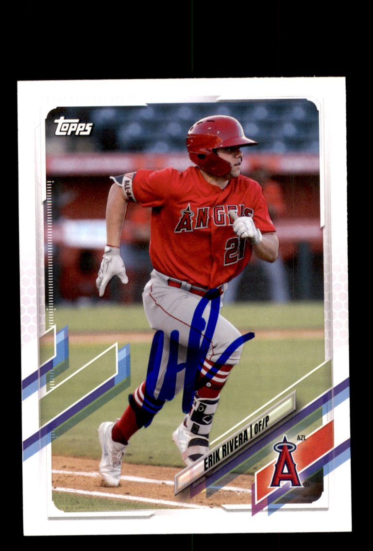 Signed Baseball Card Auto Erik Rivera 2021 Topps Pro Debut #PD-88 AZL Angels