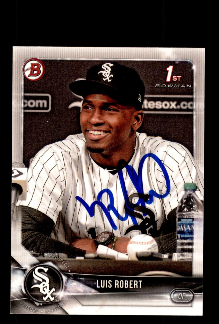 Signed Baseball Card Auto Luis Robert 2018 Bowman #BP21 Chicago White Sox