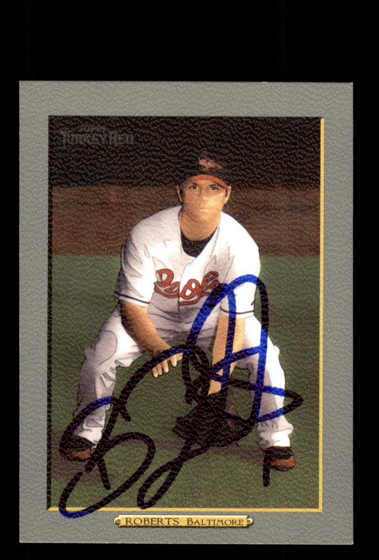 Signed Baseball Card Auto Brian Roberts 2006 Topps Turkey Red #340 Orioles