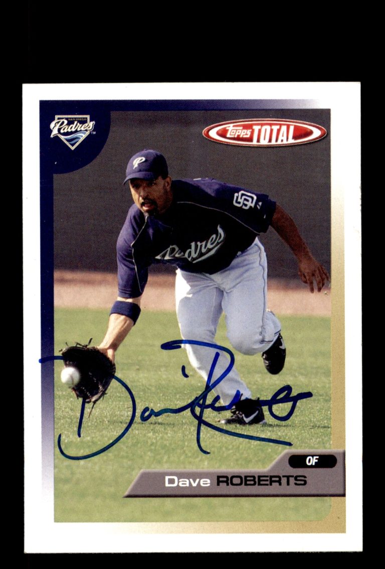 Signed Baseball Card Auto Dave Roberts 2005 Topps Total #221 San Diego Padres