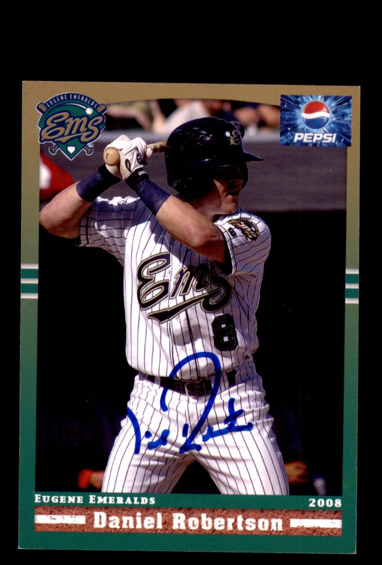 Signed Baseball Card Auto Daniel Robertson 2008 Grandstand Eugene Emeralds