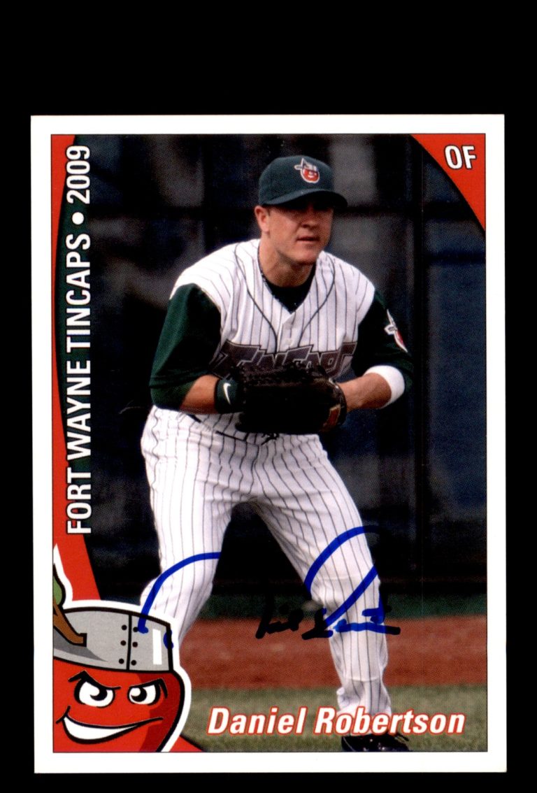 Signed Baseball Card Auto Daniel Robertson 2009 Grandstand Fort Wayne TinCaps
