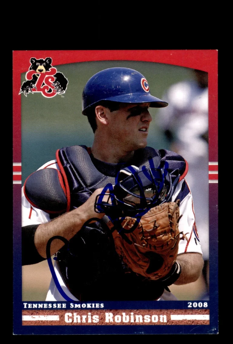 Signed Baseball Card Auto Chris Robinson 2008 Grandstand Tennessee Smokies