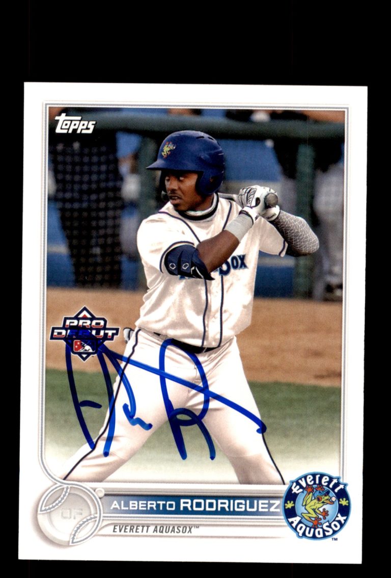 Signed Baseball Card Auto Alberto Rodriguez 2022 Topps Pro Debut #PD-183 IP