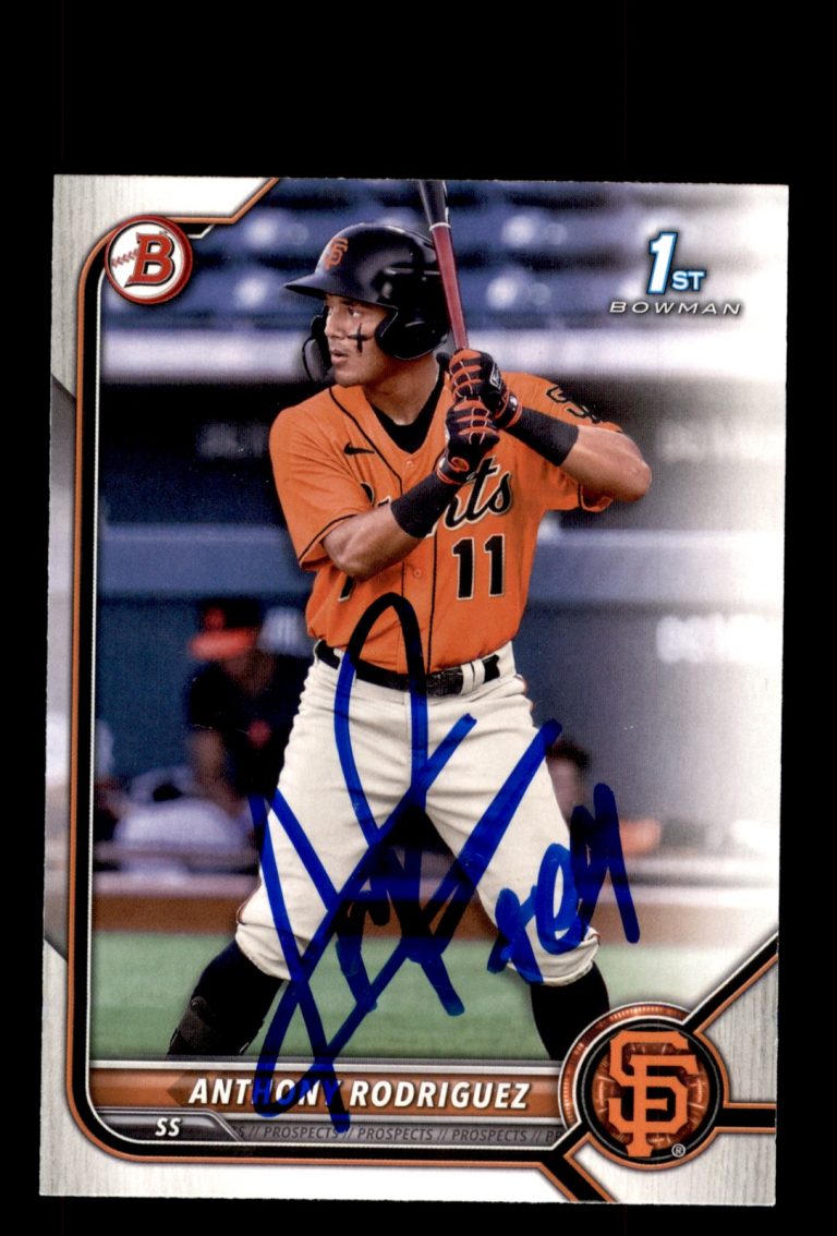 Signed Baseball Card Auto Anthony Rodriguez 2022 Bowman #BP-26 Giants