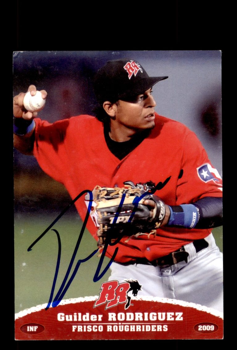 Signed Baseball Card Auto Guilder Rodriguez 2009 Grandstand Frisco RoughRiders