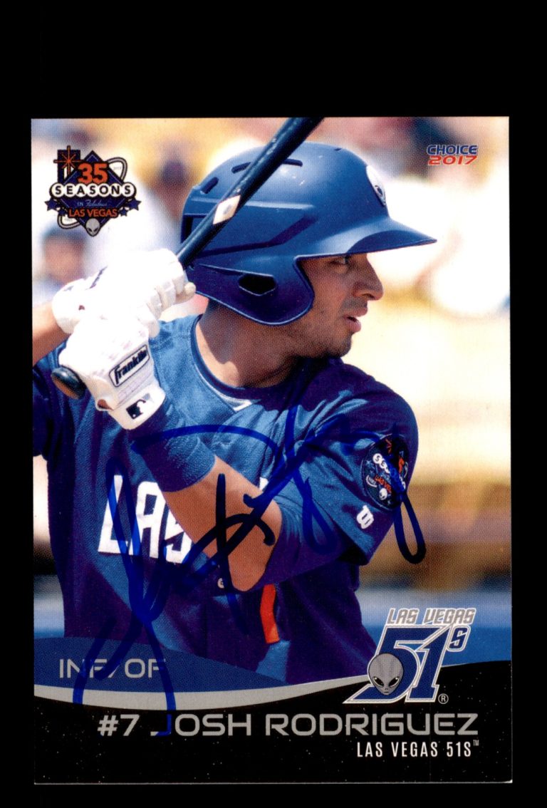 Signed Baseball Card Auto Josh Rodriguez 2017 Choice Las Vegas 51s