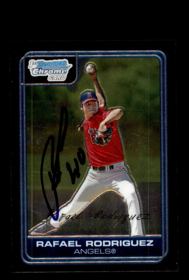 Signed Baseball Card Auto Rafael Rodriguez 2006 Bowman Chrome #BC22 Angels