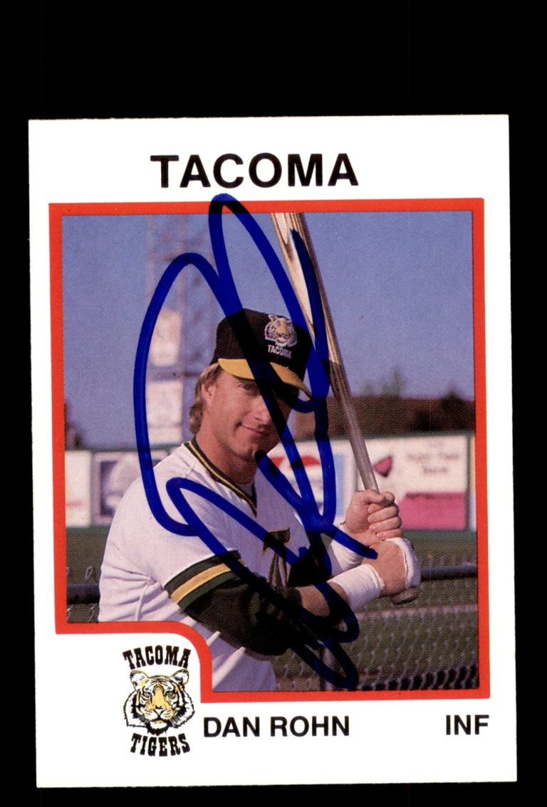 Signed Baseball Card Auto Dan Rohn 1987 ProCards #1590 Tacoma Tigers