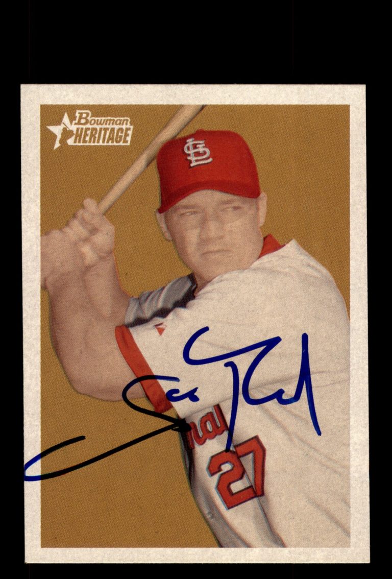 Signed Baseball Card Auto Scott Rolen 2006 Bowman Heritage #67 Cardinals