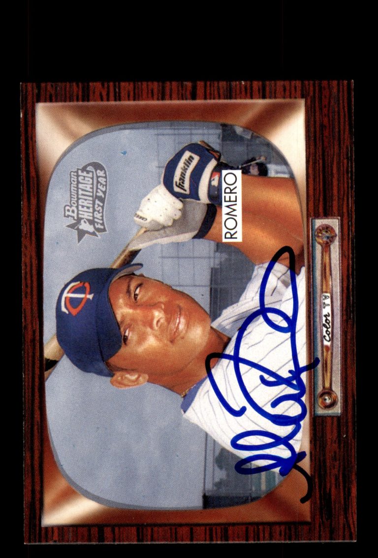 Signed Baseball Card Auto Alex Romero 2004 Bowman Heritage #321 Minnesota Twins