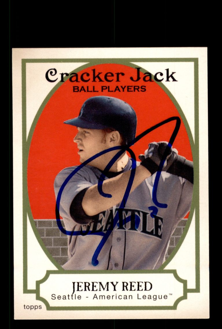 Signed Baseball Card Auto Jeremy Reed 2005 Topps Cracker Jack #188 Mariners