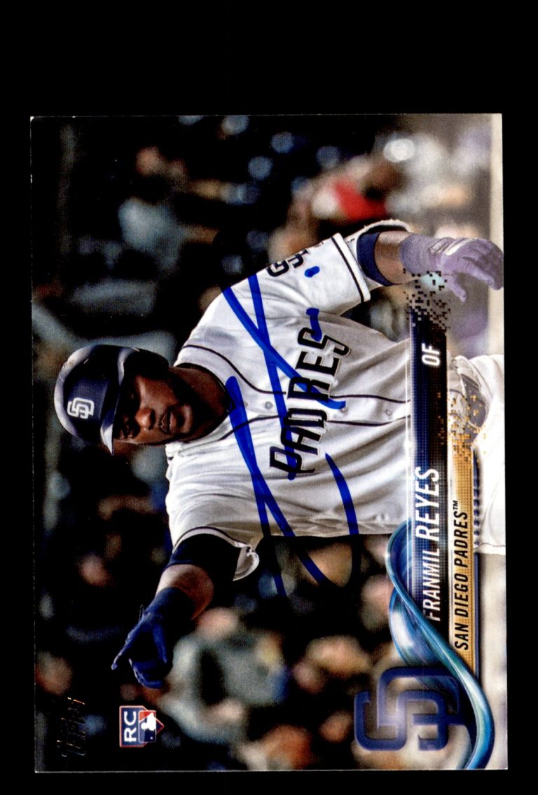 Signed Baseball Card Auto Franmil Reyes 2018 Topps Update #US242 Padres