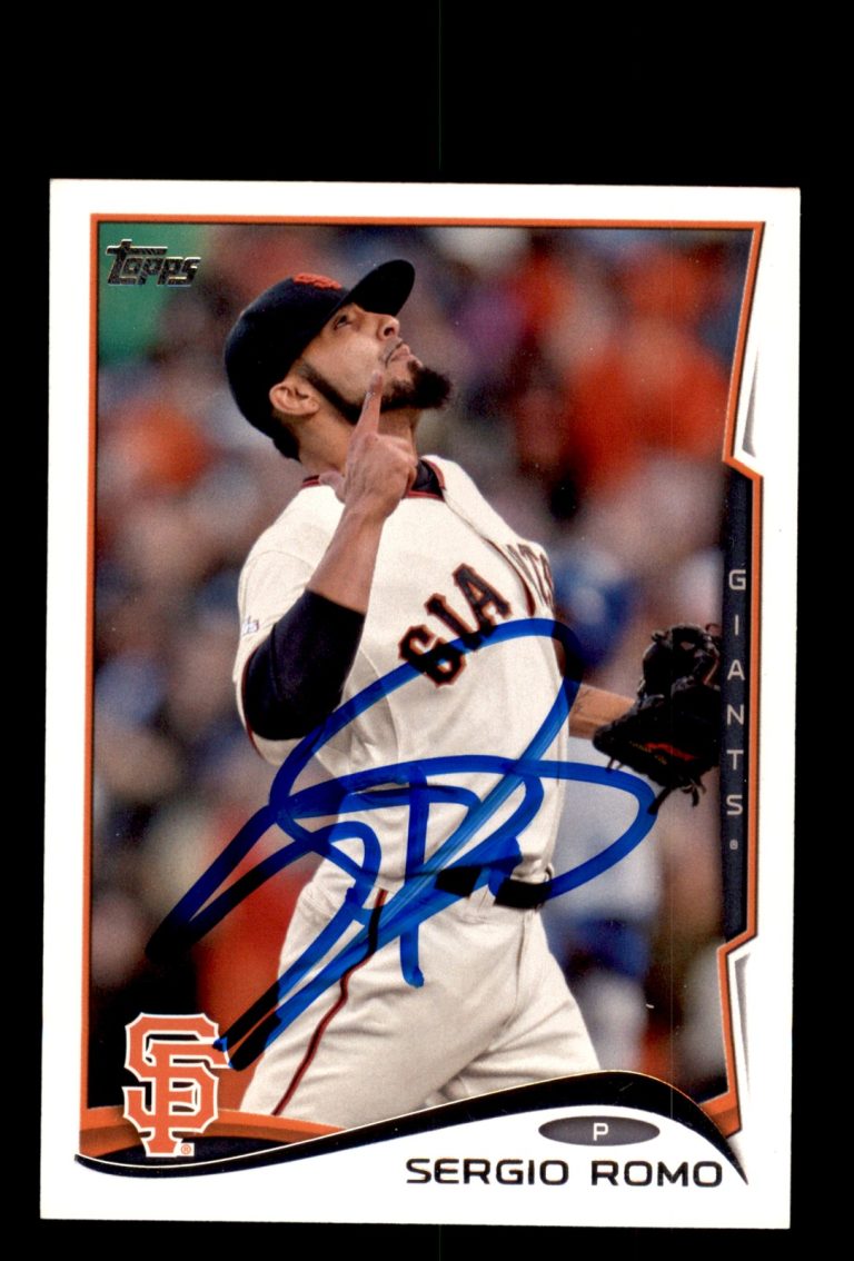 Signed Baseball Card Auto Sergio Romo 2014 Topps #251 San Francisco Giants