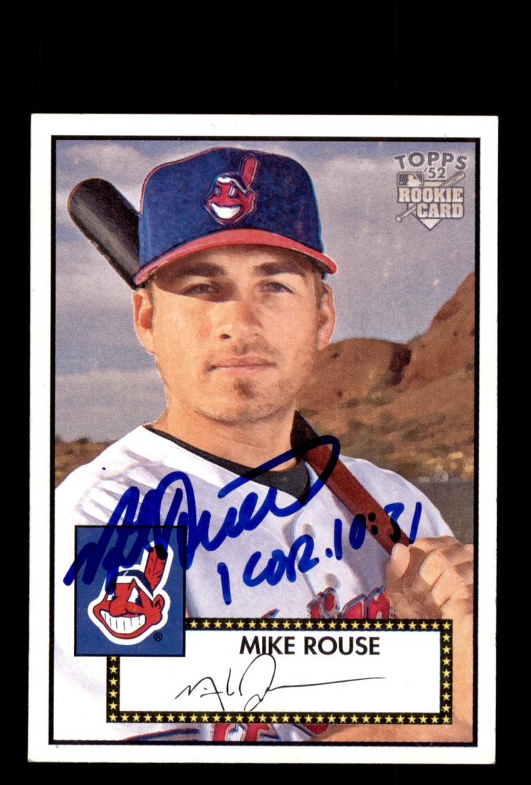 Signed Baseball Card Auto Mike Rouse 2006 Topps '52 Rookies #138 Indians