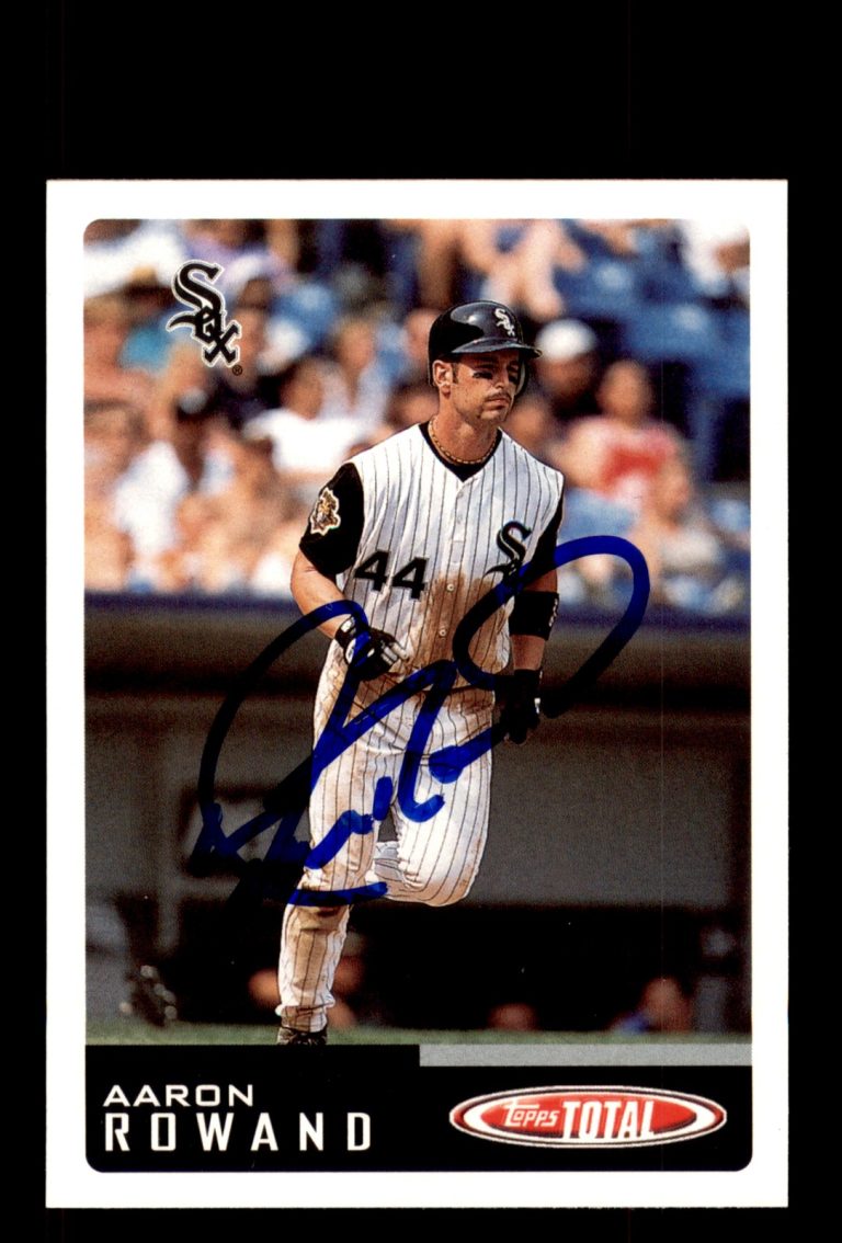 Signed Baseball Card Auto Aaron Rowand 2002 Topps Total #651 Chicago White Sox