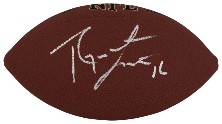 Ryan Leaf Signed Wilson Super Grip Full Size NFL Football - (SCHWARTZ COA)
