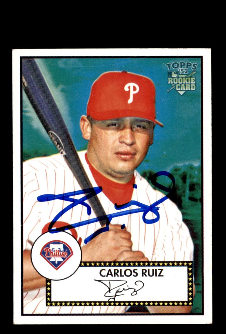 Signed Baseball Card Auto Carlos Ruiz 2006 Topps '52 Rookies #139 Phillies