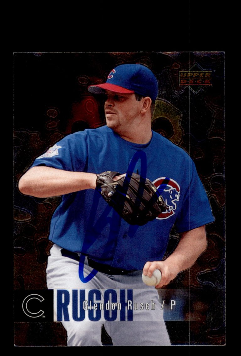 Signed Baseball Card Auto Glendon Rusch 2006 Upper Deck #547 Chicago Cubs Var.