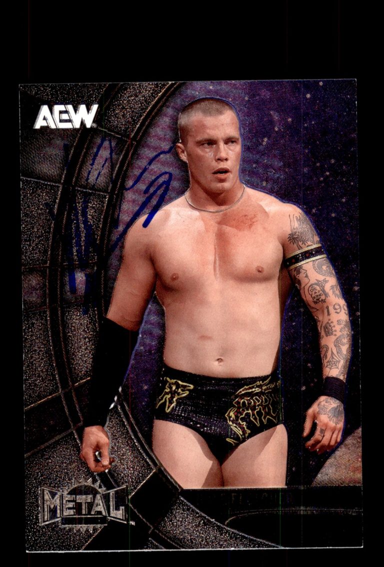 Signed Wrestling Card Auto Kyle Fletcher 2025 SkyBox Metal Universe AEW #91