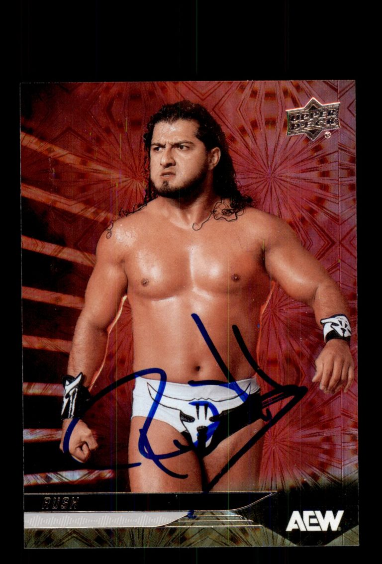 Signed Wrestling Card Auto Rush 2025 Upper Deck AEW #39 Variation