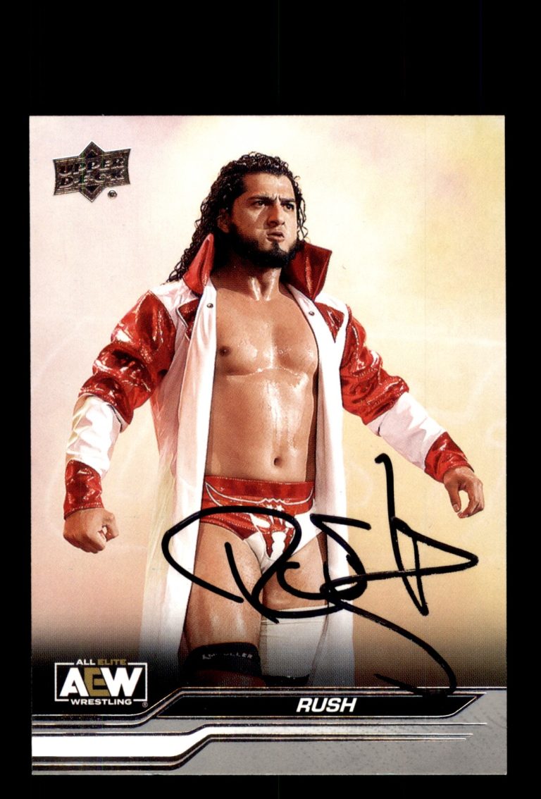 Signed Wrestling Card Auto Rush 2024 Upper Deck AEW #44