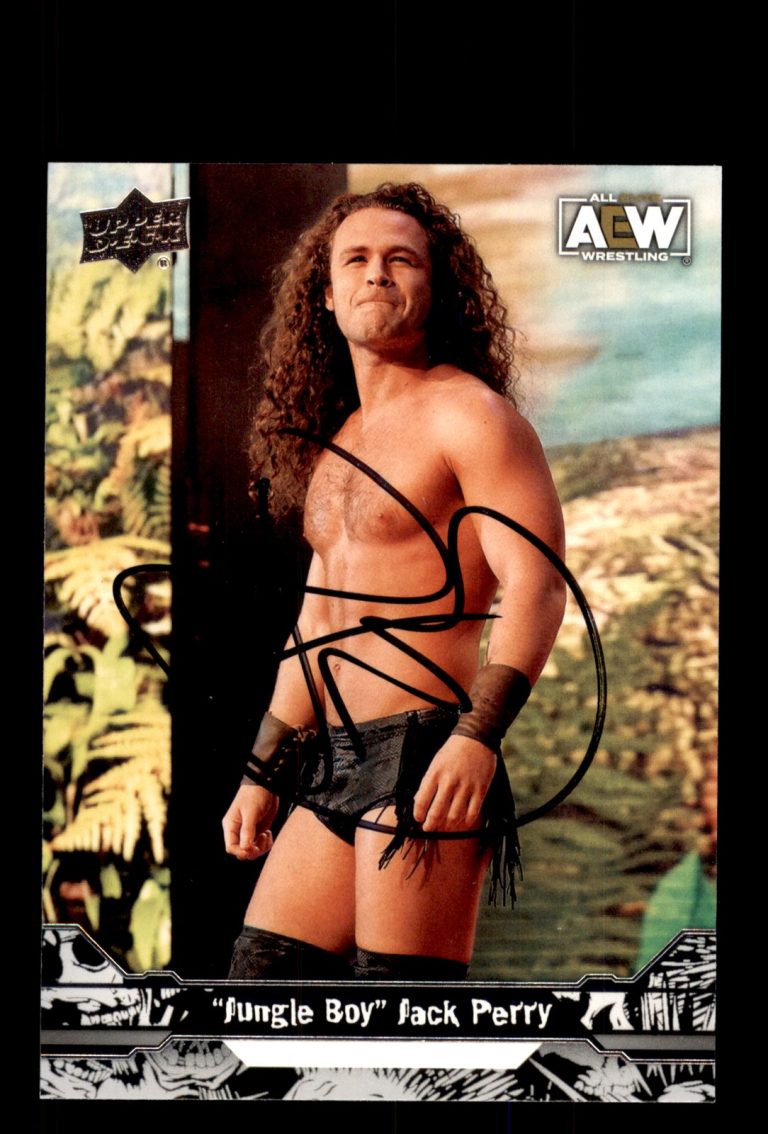 Signed Wrestling Card Auto Jungle Boy Jack Perry 2023 Upper Deck AEW #25