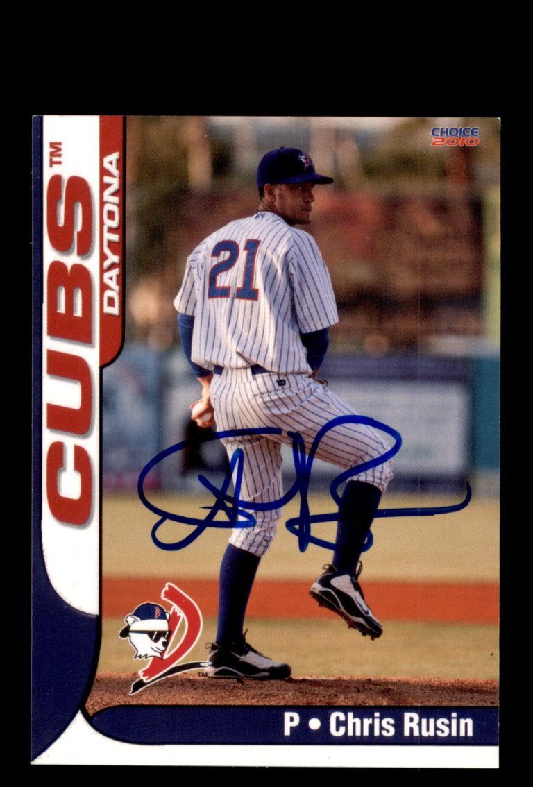 Signed Baseball Card Auto Chris Rusin 2010 Choice Daytona Cubs MILB
