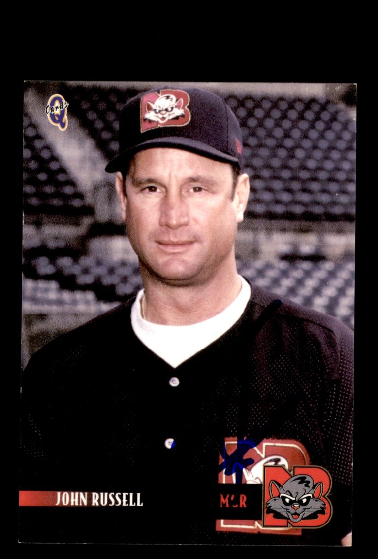 Signed Baseball Card Auto John Russell 2000 New Britain Rock Cats MILB