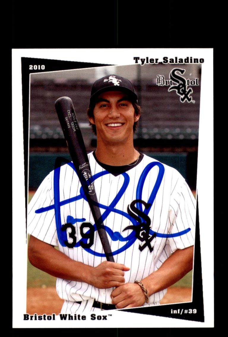 Signed Baseball Card Auto Tyler Saladino 2010 Grandstand Bristol White Sox