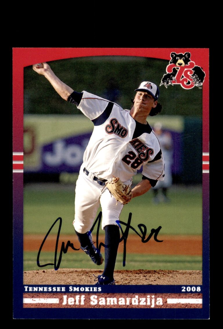 Signed Baseball Card Auto Jeff Samardzija 2008 Tennessee Smokies Notre Dame
