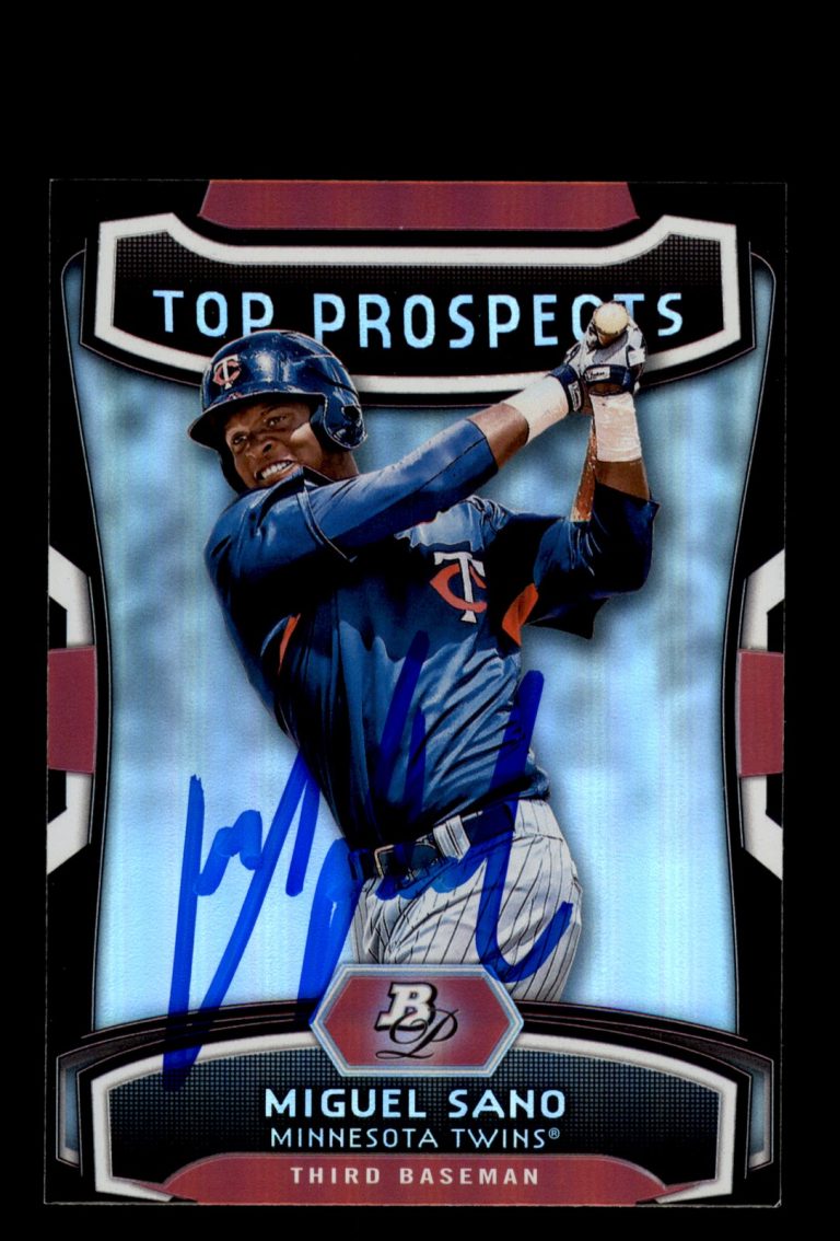 Signed Baseball Card Auto Miguel Sano 2012 Bowman Platinum #TP-MS Twins