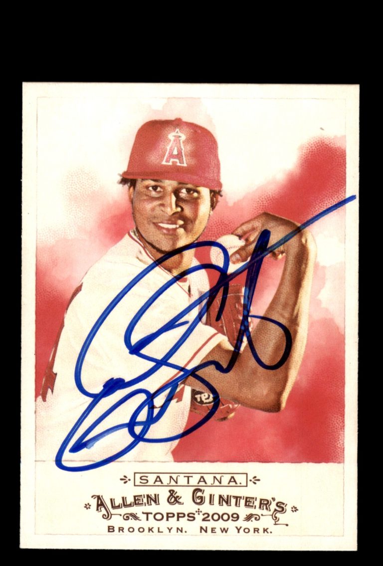 Signed Baseball Card Auto Ervin Santana 2009 Topps Allen & Ginter #28 Angels