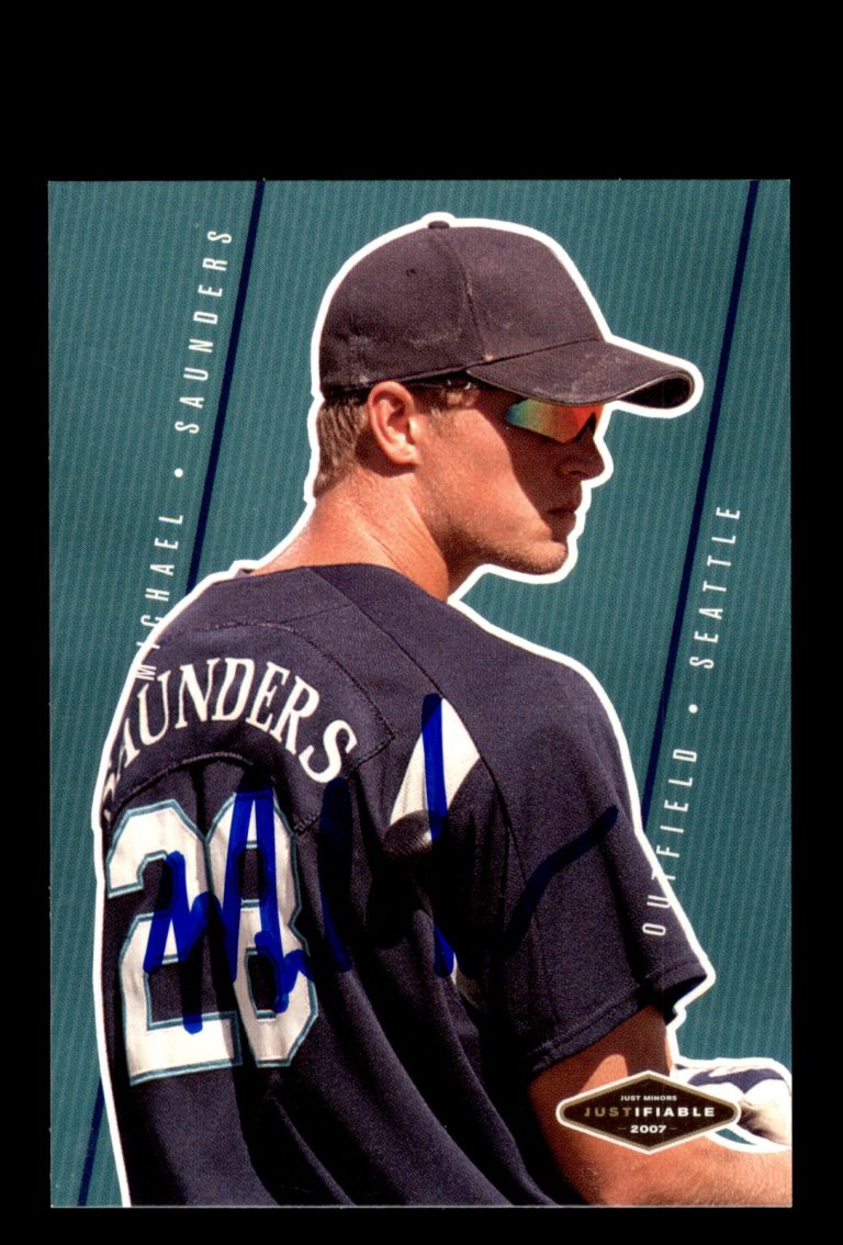 Signed Baseball Card Auto Michael Saunders 2007 Justifiable #JF-36 Mariners