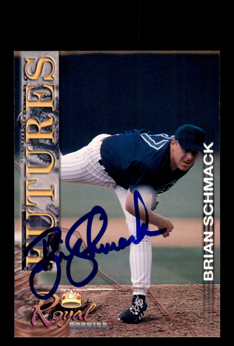 Signed Baseball Card Auto Brian Schmack 2001 Royal Rookies Futures #30 IP