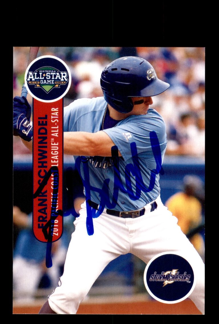 Signed Baseball Card Auto Frank Schwindel 2018 Pacific Coast League All-Stars