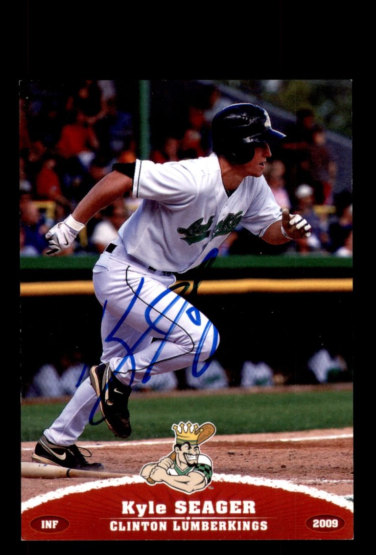 Signed Baseball Card Auto Kyle Seager 2009 Grandstand Clinton LumberKings