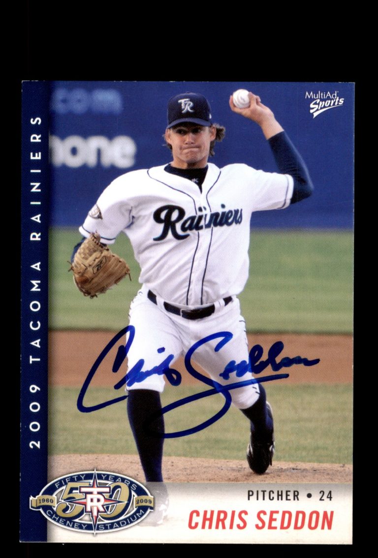 Signed Baseball Card Auto Chris Seddon 2009 MultiAd Tacoma Rainiers