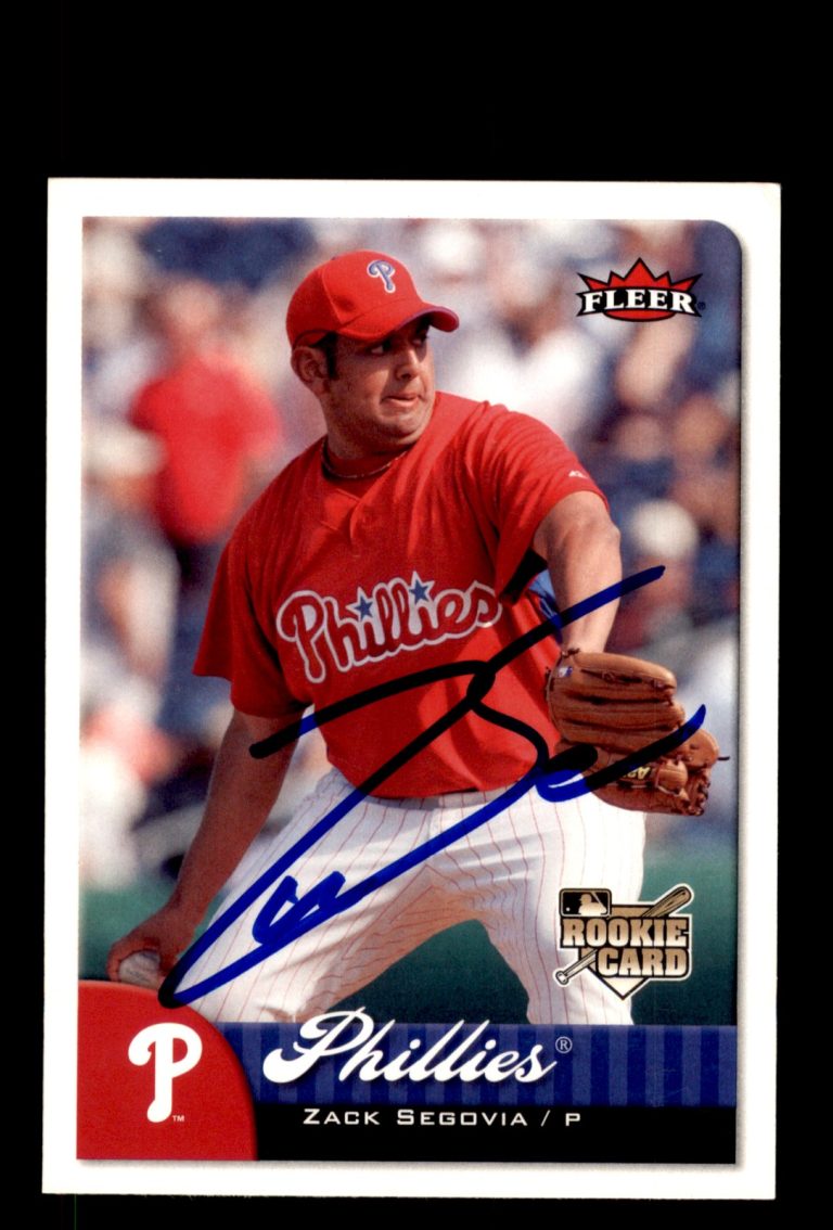 Signed Baseball Card Auto Zack Segovia 2007 Fleer #427 Phillies