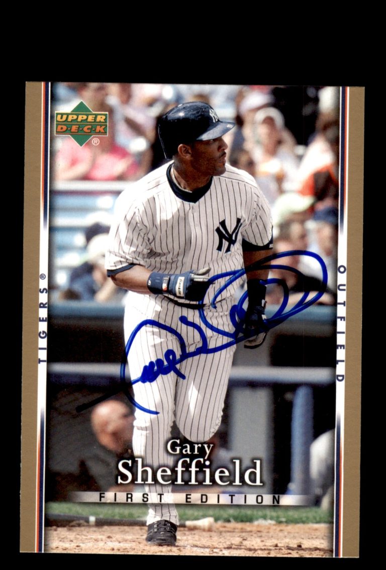 Signed Baseball Card Auto Gary Sheffield 2007 Upper Deck First Edition #121