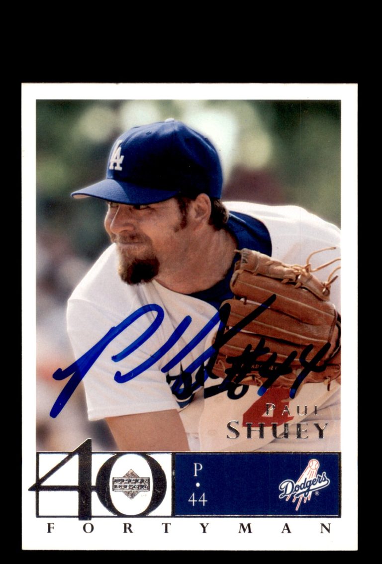 Signed Baseball Card Auto Paul Shuey 2003 Upper Deck 40-Man #532 Dodgers