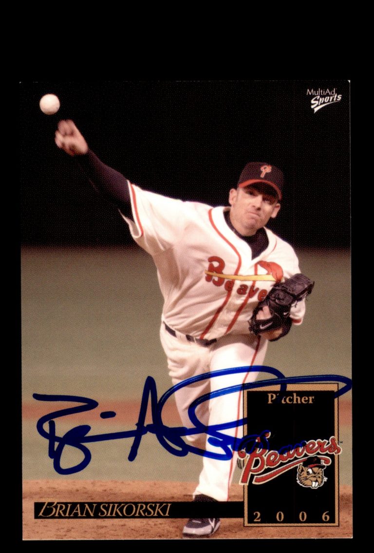 Signed Baseball Card Auto Brian Sikorski 2006 MultiAd Portland Beavers