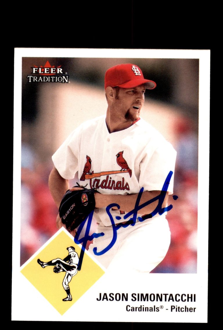 Signed Baseball Card Auto Jason Simontacchi 2003 Fleer Tradition #U11 Cardinals