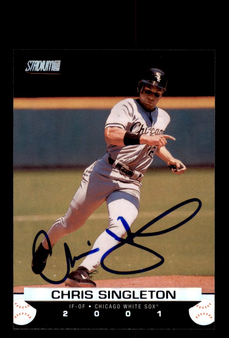 Signed Baseball Card Auto Chris Singleton 2001 Topps Stadium Club #9